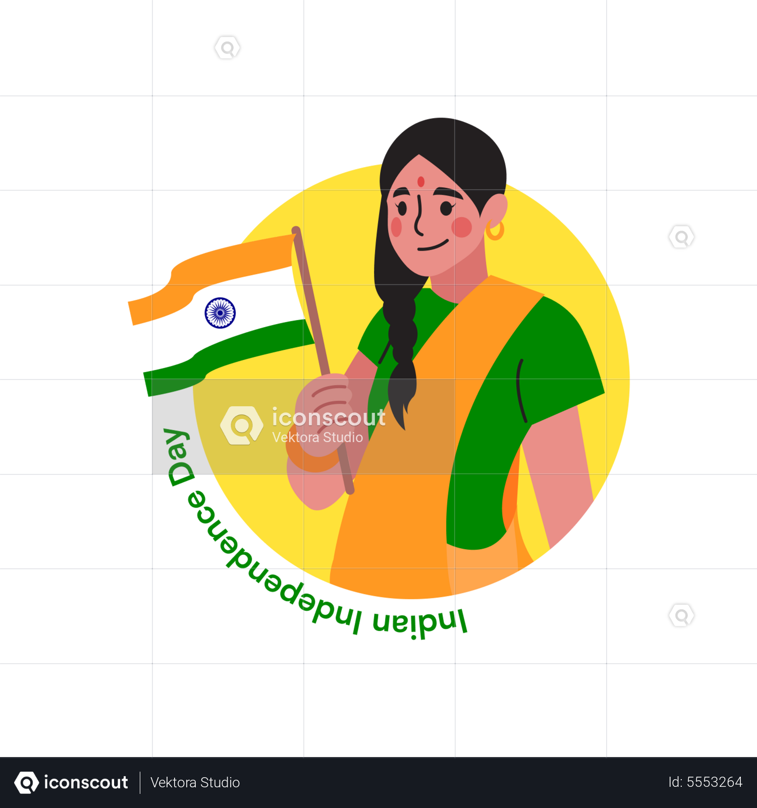 indian independence day vector