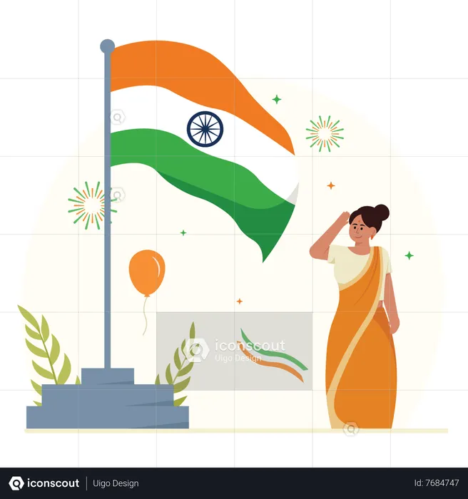 Indian Independence Day celebration  Illustration