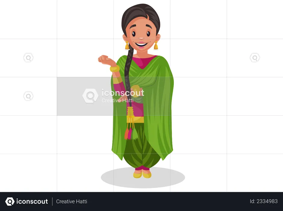 Indian punjabi woman  Illustration