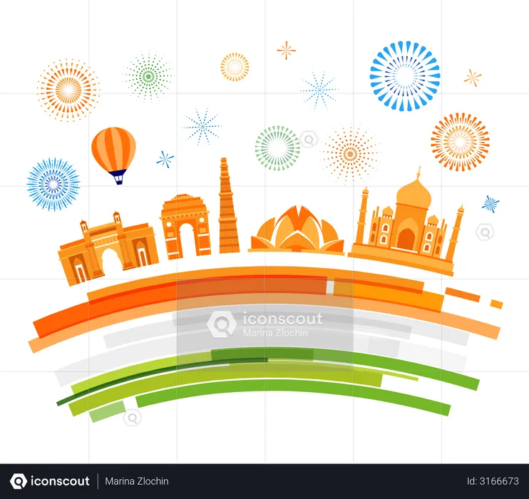 Indian Republic Day concept  Illustration