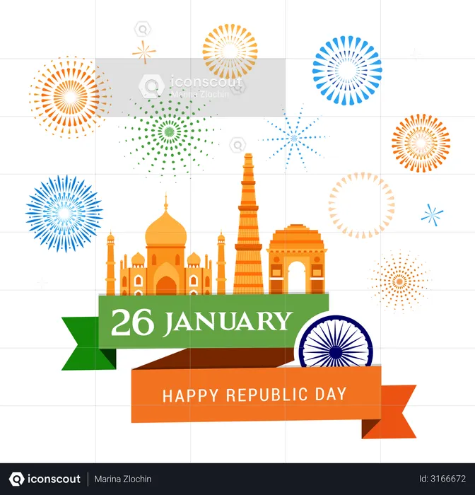 Indian Republic Day  Illustration