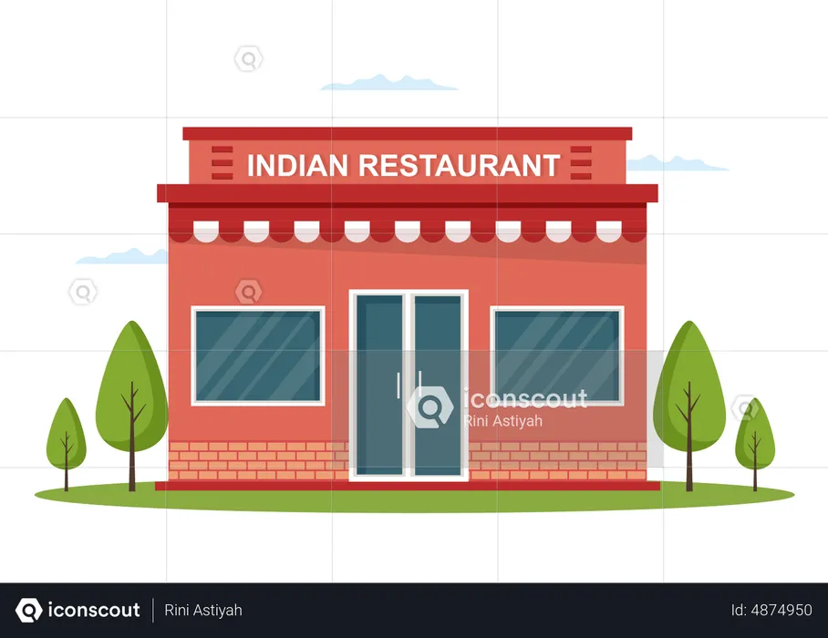 Indian restaurant  Illustration