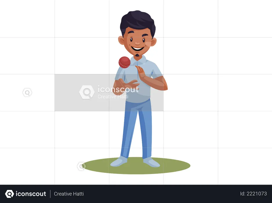 Indian spin bowler  Illustration