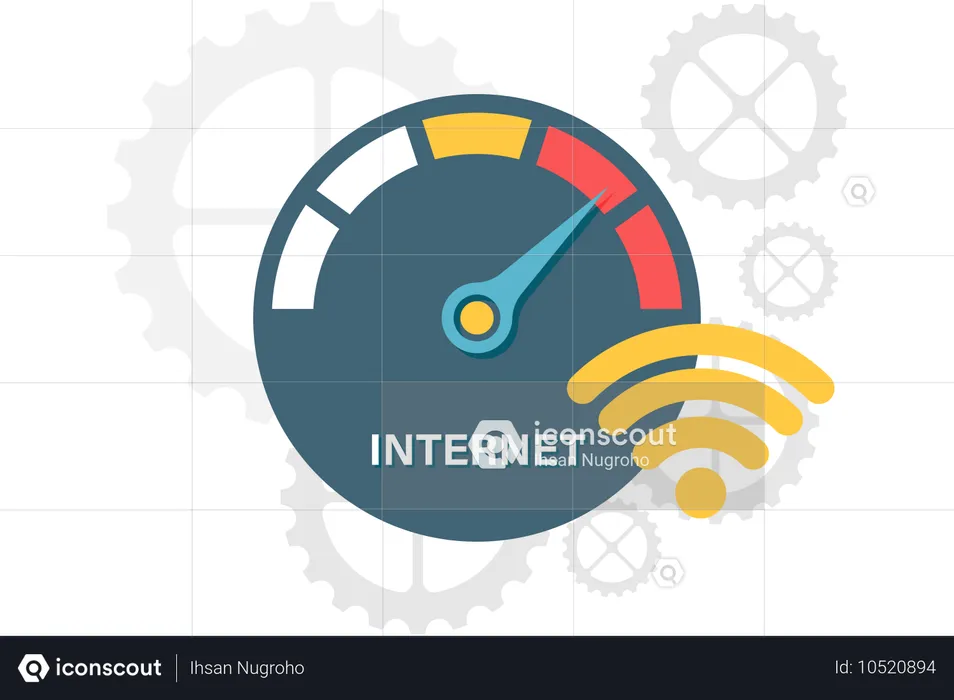 Indicateur de vitesse Internet  Illustration