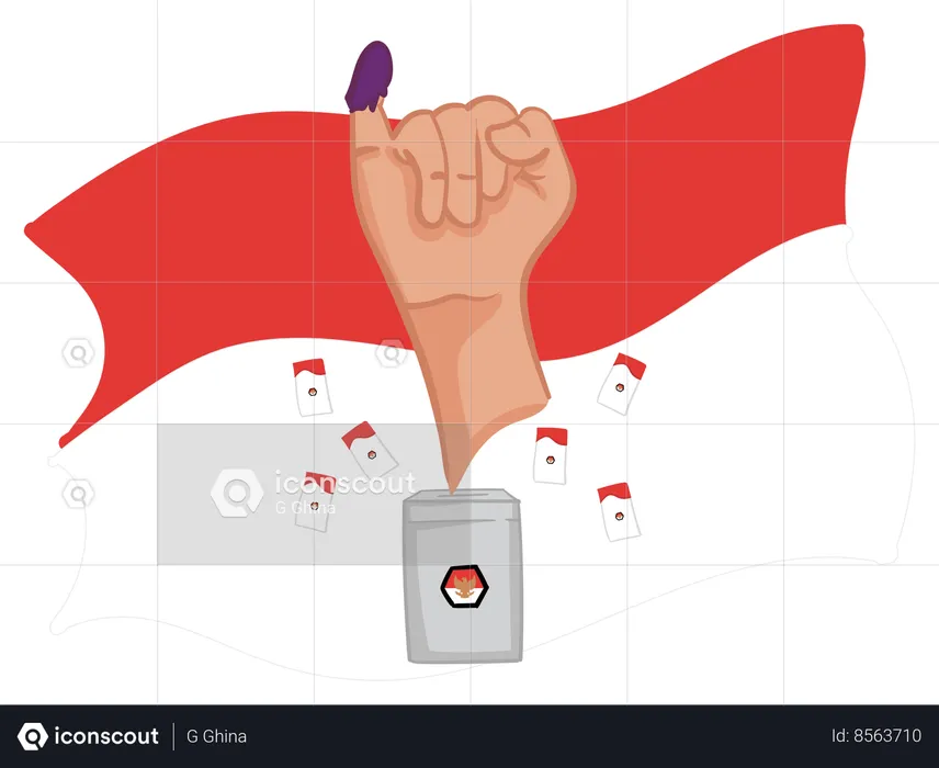 Indonesia election day  Illustration