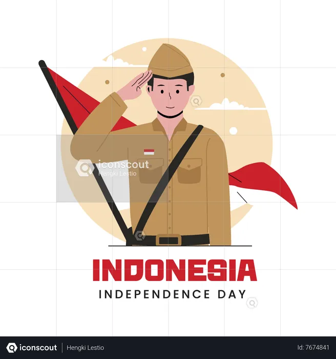 Indonesia independence day  Illustration