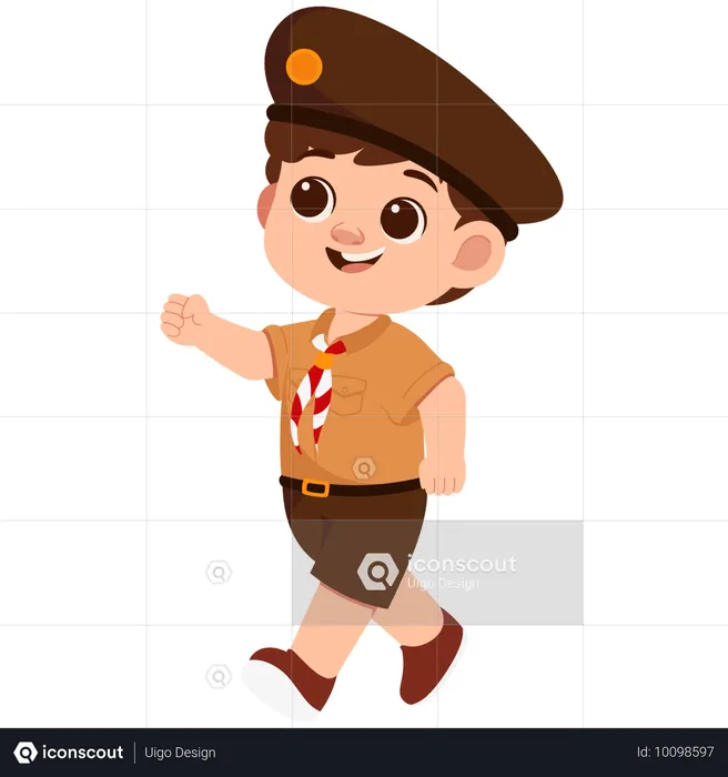 Indonesian Boy Scout  Illustration