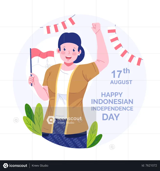 Indonesian Independence day  Illustration