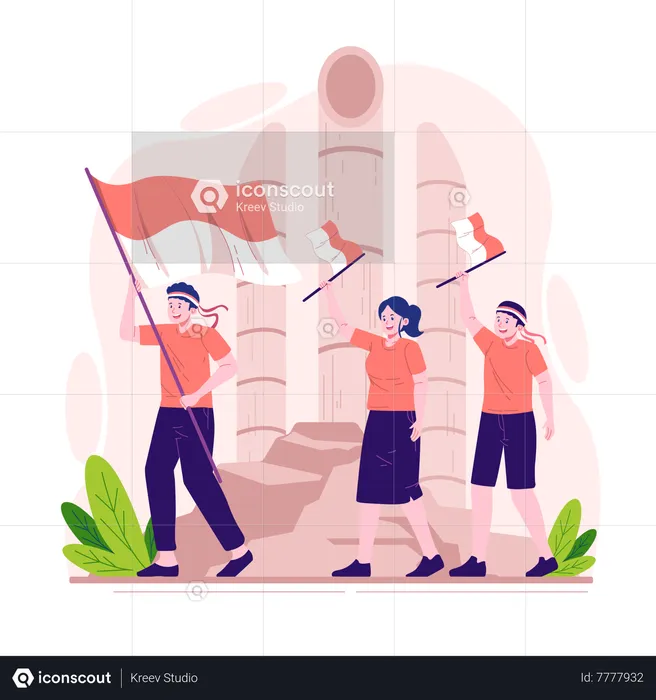 Indonesian Independence day  Illustration