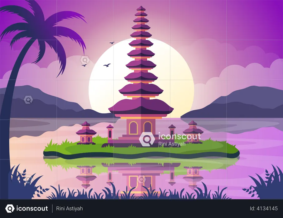 Indonesian Temple  Illustration
