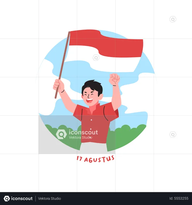 Indonesischer Unabhängigkeitstag  Illustration