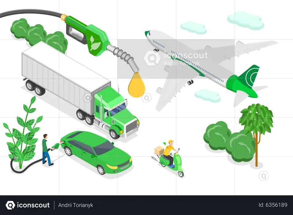 Industria de biocombustibles  Ilustración