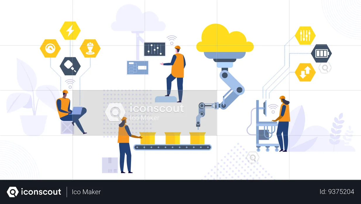 Industria inteligente  Ilustración