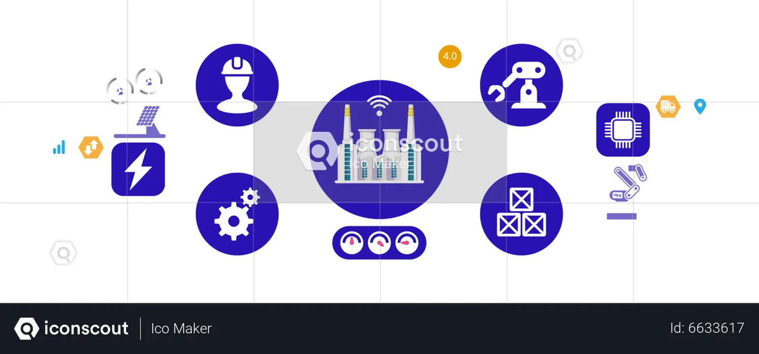 Industria inteligente  Ilustración