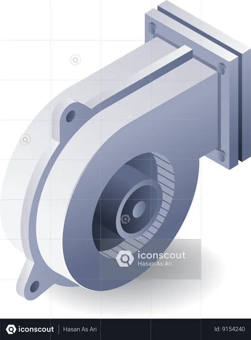 Industrial Air Blower Filter Hvac System  Illustration