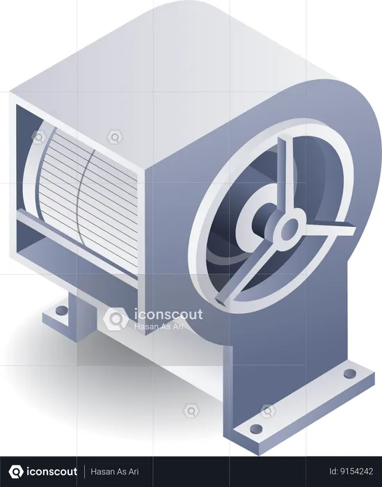 Industrial Blower Inlet Filter Hvac System  Illustration