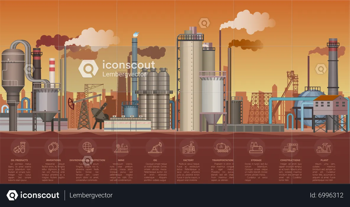 Industrial Building  Illustration