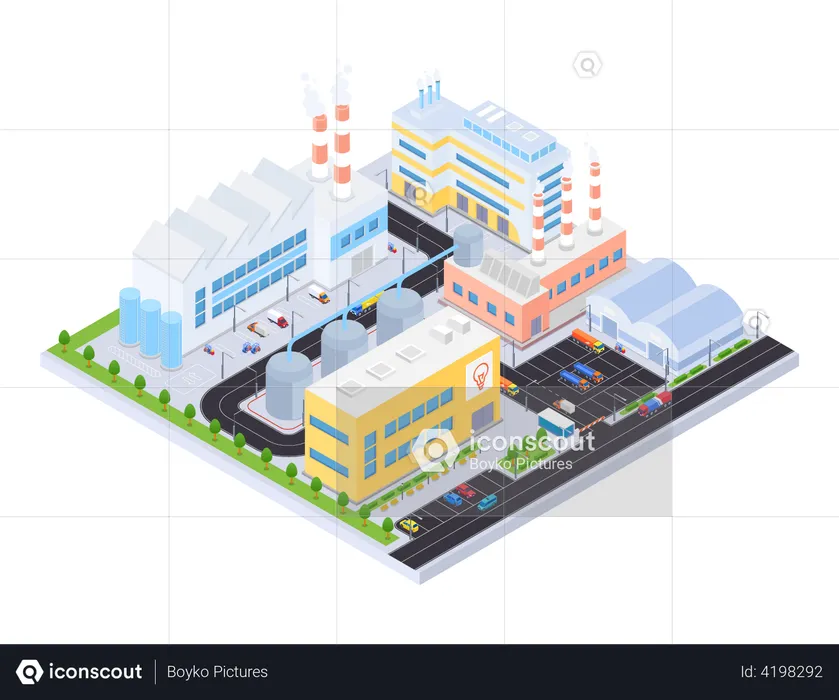 Industrial complex  Illustration