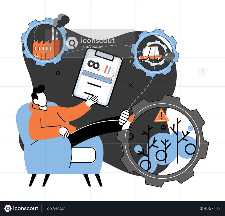 Industrial emissions  Illustration