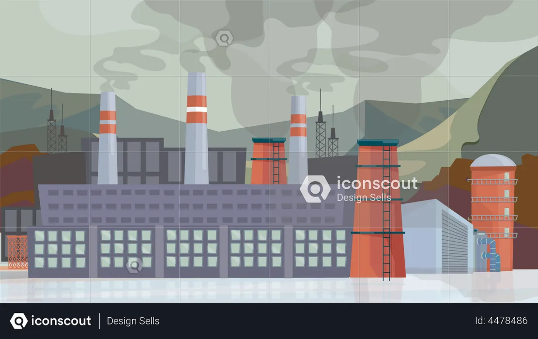 Industrial factory  Illustration