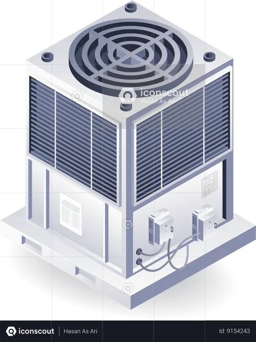 Industrial Hvac Blower Equipment Exhaust System  Illustration