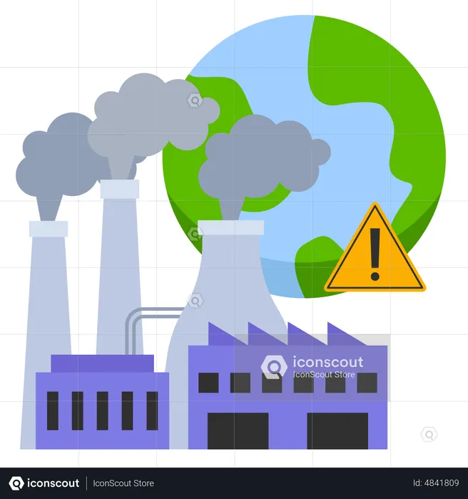 Industrial Pollution  Illustration