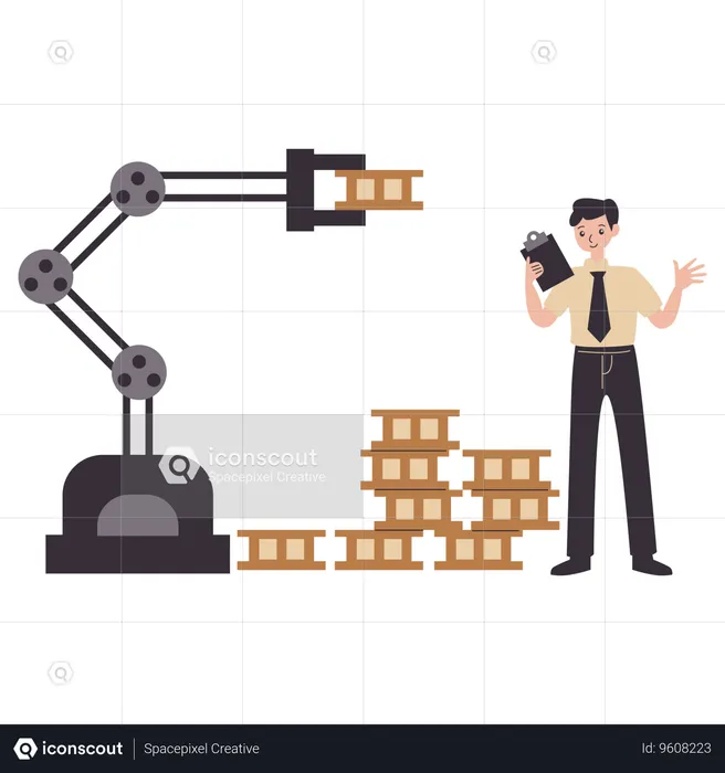 Industrial Robots  Illustration
