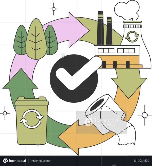 Industrial waste  Illustration