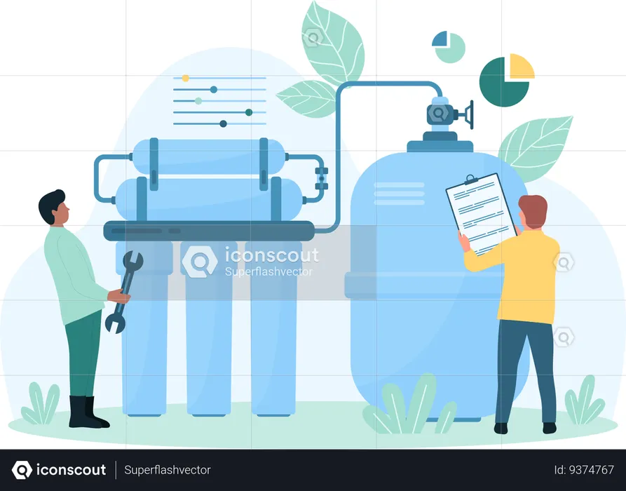 Industrial Water Treatment  Illustration