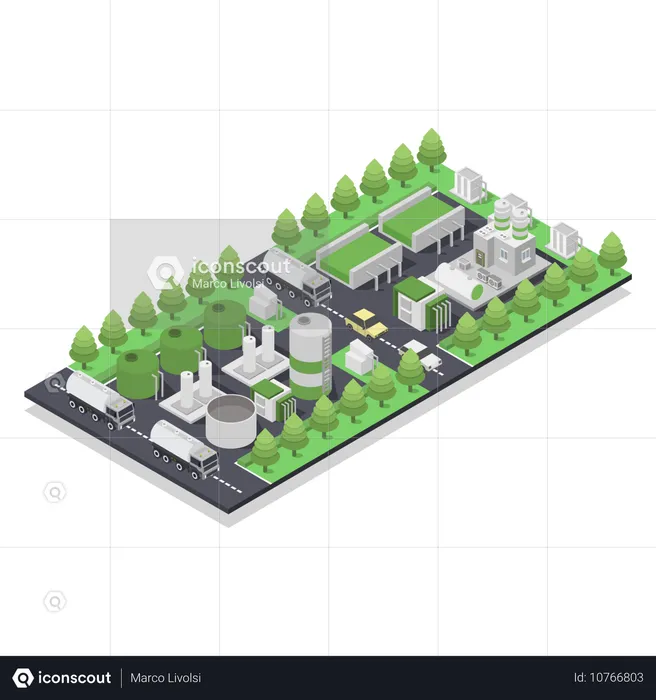 Industrie des systèmes énergétiques au biogaz  Illustration