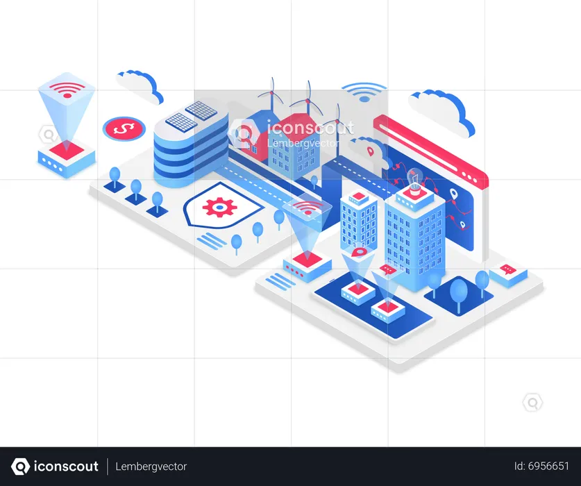 Industrie intelligente  Illustration