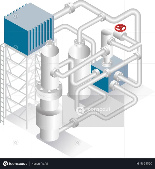 Industrielle Rohrleitung  Illustration