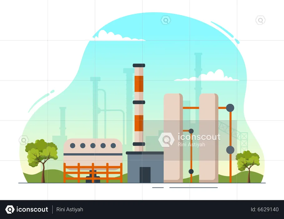 Industrie zur Herstellung organischer Verbindungen  Illustration