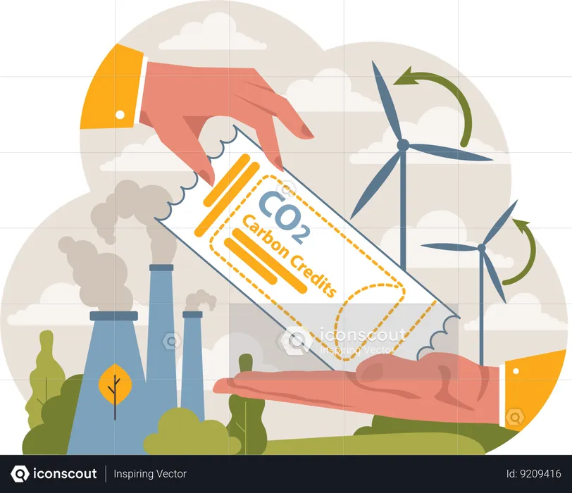 Industries receives carbon credits from government  Illustration