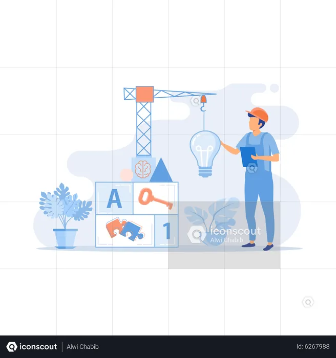 Industry development idea  Illustration