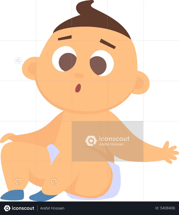 Infant baby boy  Illustration