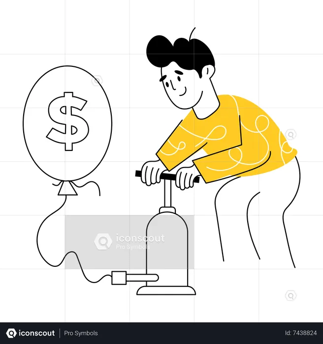 Inflation Balloon  Illustration