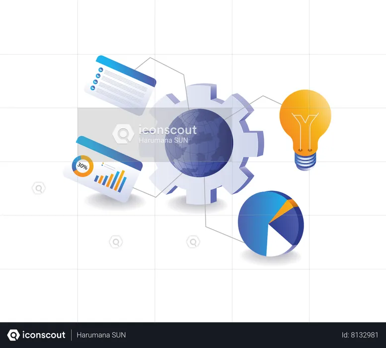 Infografía del plan de negocios  Ilustración