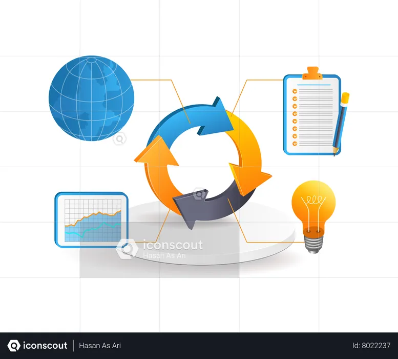 Infográfico de negócios  Ilustração