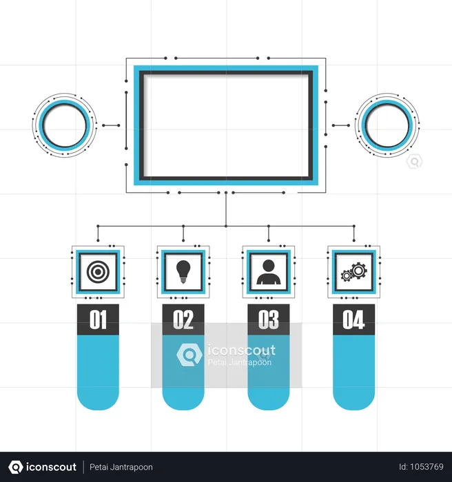 Infographie carrée moderne  Illustration