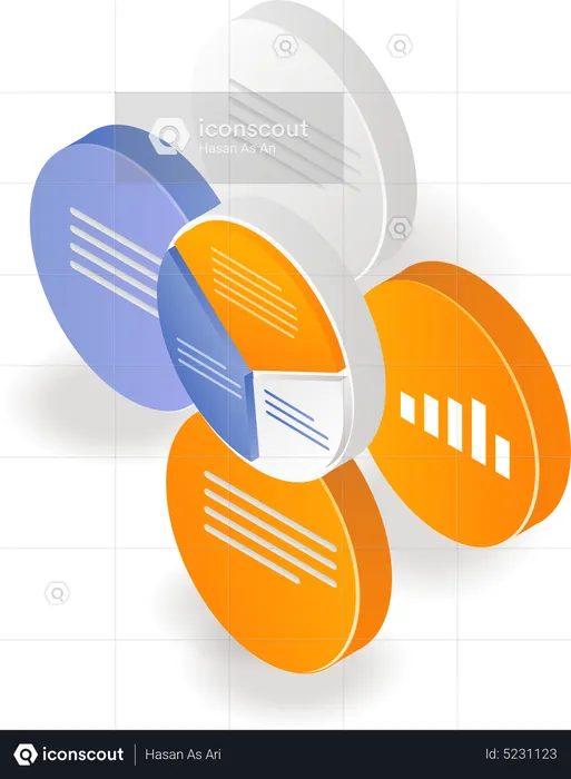 Cercle infographique et diagramme circulaire  Illustration