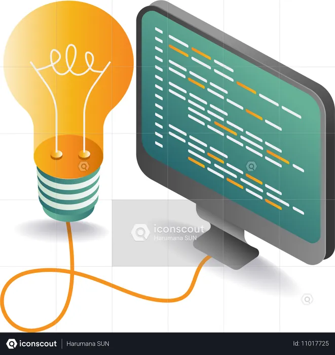 Ideias de ciência da programação de tecnologia de computador  Ilustração