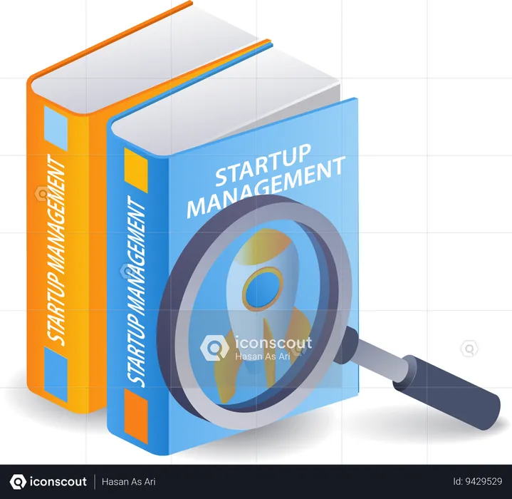 Information book science startup management  Illustration