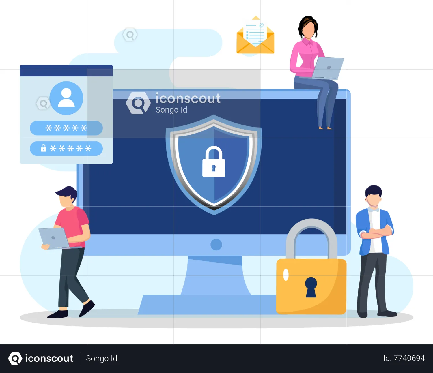 Best Information Security Illustration download in PNG & Vector format