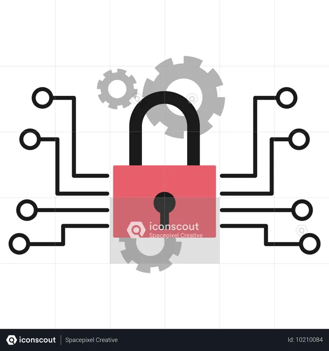 Abschirmung von Informationen vor potenziellen Hackern  Illustration