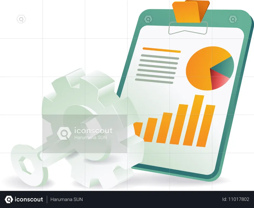 Informe de análisis empresarial y gestión empresarial  Ilustración