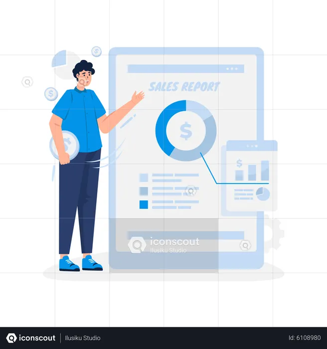 Informe de ingresos por ventas  Ilustración