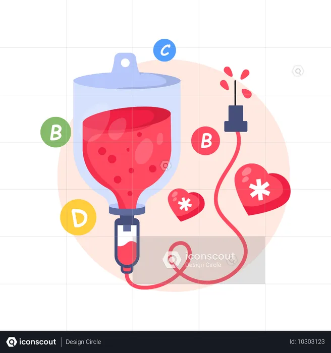 Infusão de sangue  Ilustração