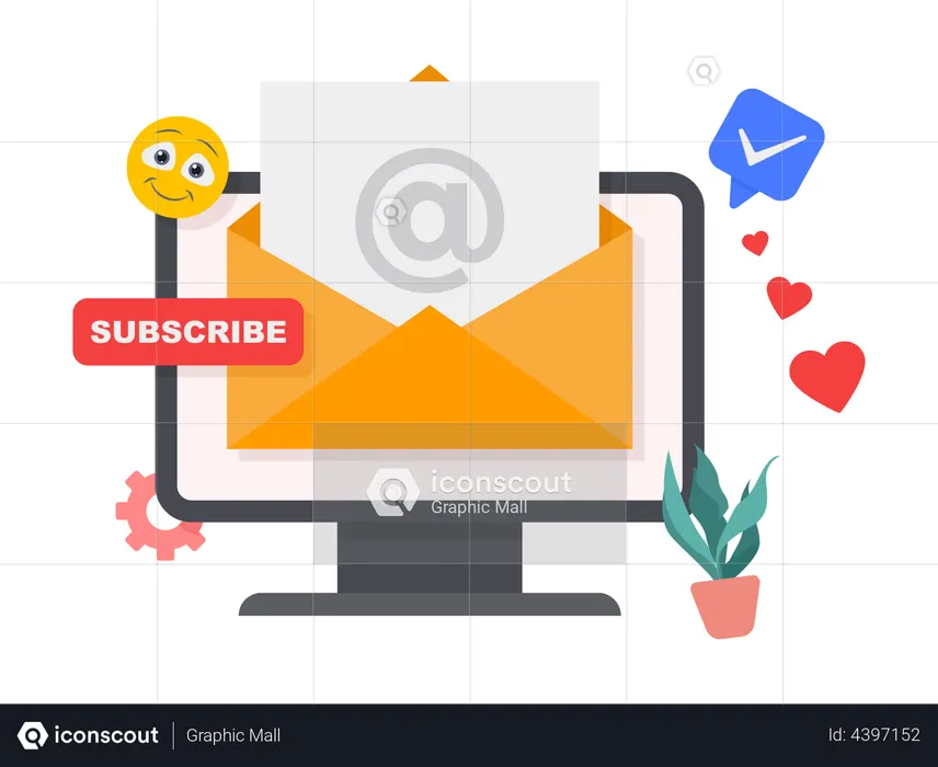 Inscreva-se no e-mail  Ilustração
