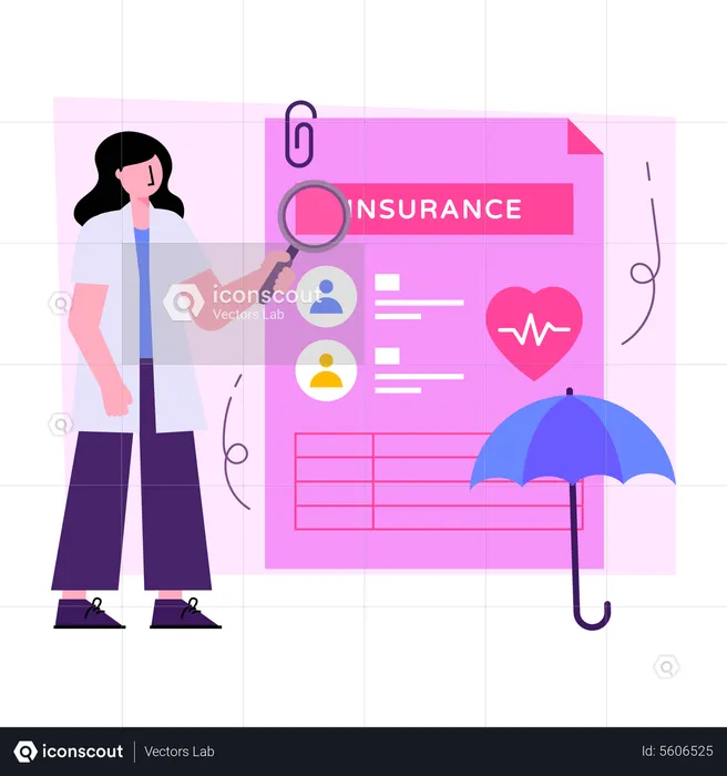 Insurance Document  Illustration
